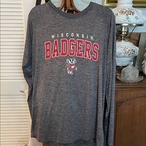 Wisconsin Badgers Long Sleeve Shirt - Gray